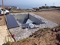 installazione liner pvc armato nero costruzione piscina pantelleria 